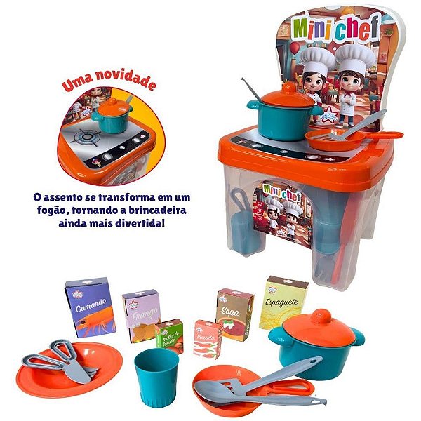 Brinquedo para Montar Kidverte Mini CHEF 16 Peças