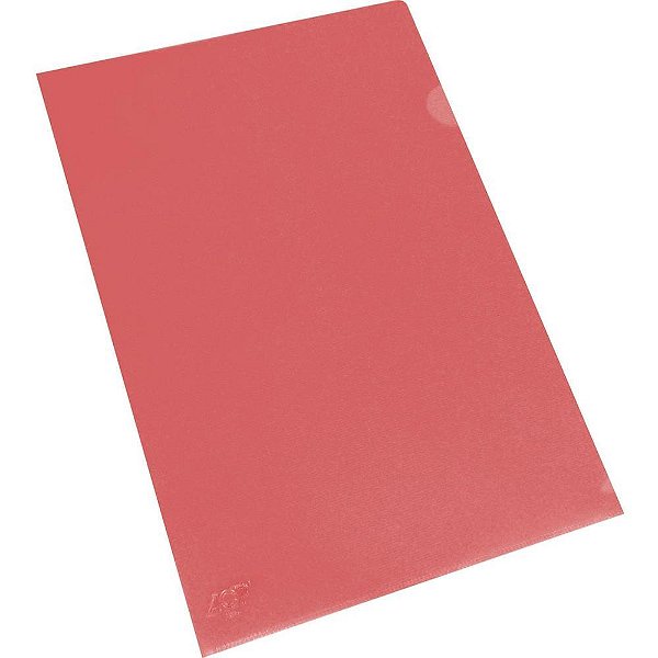 Pasta L A4 Vermelho 0,15MM Pacote com 10