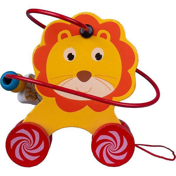 Brinquedo Pedagógico Madeira Aramado Montanha Russa Leaozin