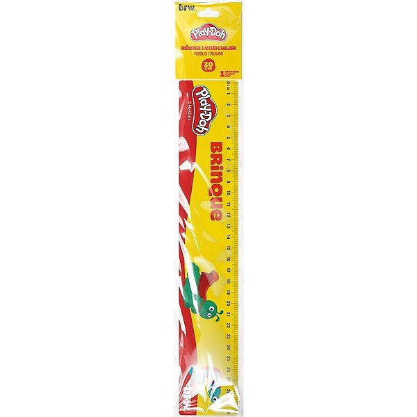 Régua Plástica PLAY-DOH Lenticular 30CM Caixa com 12