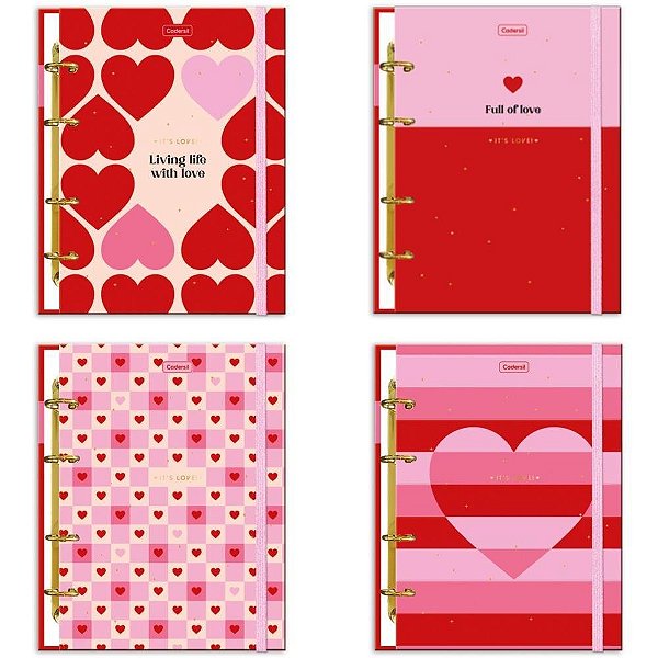 Caderno Argolado ITS Love com ELAS+4CAPAS Sortidos