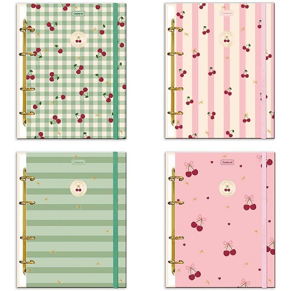 Caderno Argolado CHERRY Lovers com Elástico Sortidos