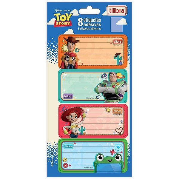 Etiqueta Escolar Decorada TOY STORY com 8ETIQ. 100X208MM Pacote com 10