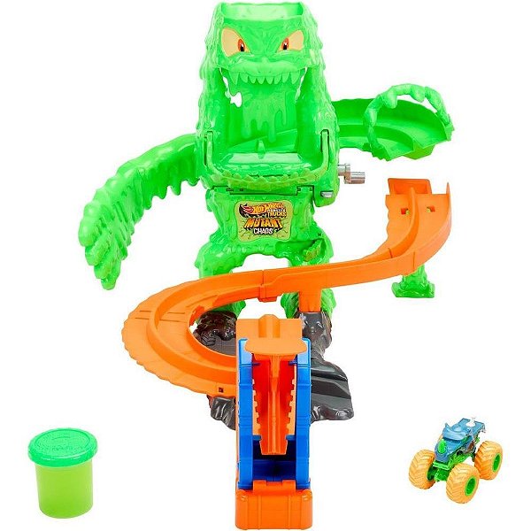 Hot Wheels Monster TRUCKS Derrota Monstruosa com Slime