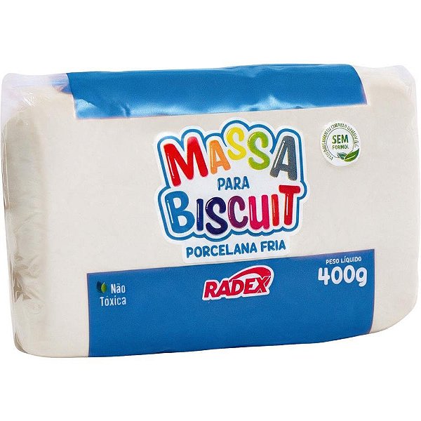 Massa de Porcelana Fria Biscuit 400G. Natural