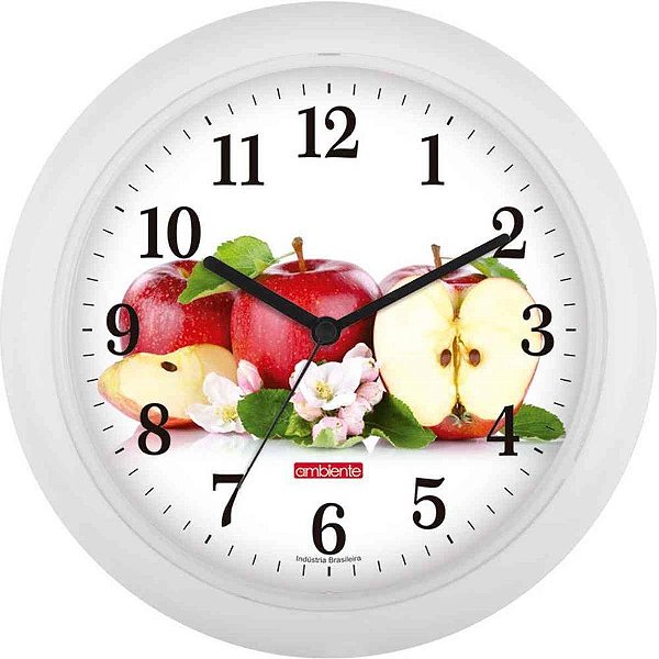 Relógio de Parede Redondo Frutas 24,5CM
