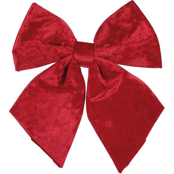 Artigo para Decoração Natal Laço 24X20CM Vermelho Veludo Molhado