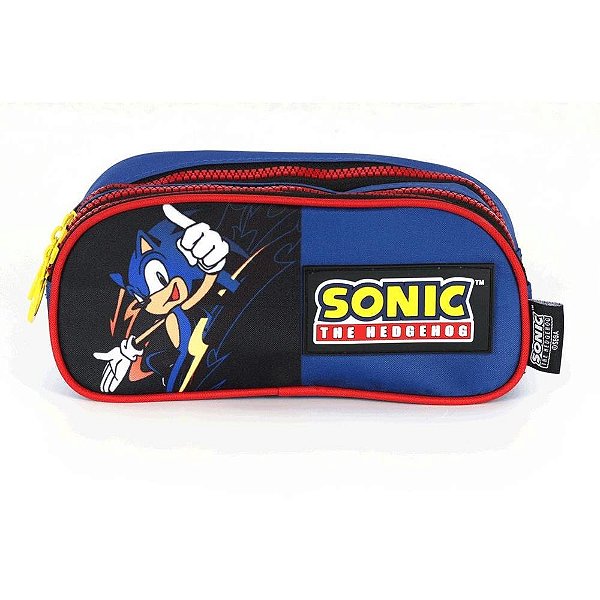 Estojo Triplo Sonic Azul Tecido (6926845748218)