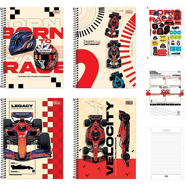 Caderno 10X1 Capa Dura Speed 160 Folhas Pacote com 04