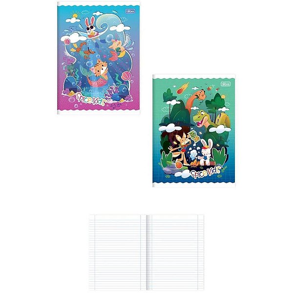 Caderno Brochura 1/4 Spice KIDS 48 Folhas MASC/FEM Pacote com 20