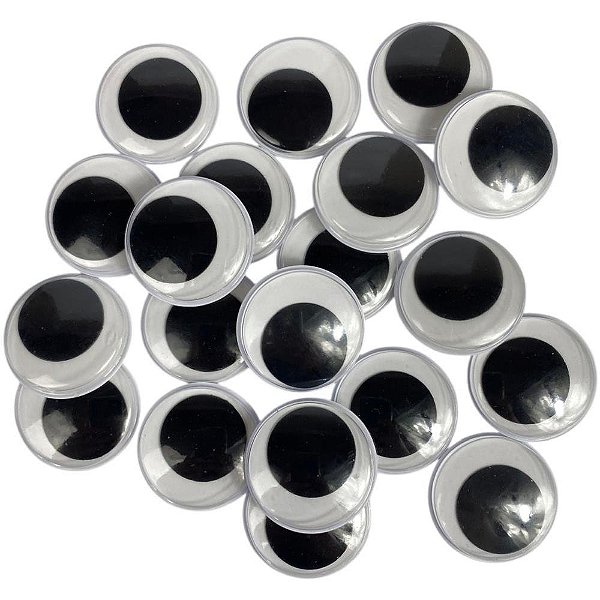 Artesanato OLHO Móvel 30MM Preto Pacote com 20