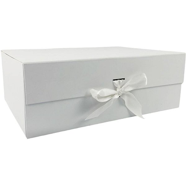 Caixa para Presente com Tampa Rigida DOBR. Branco 20X18X8CM