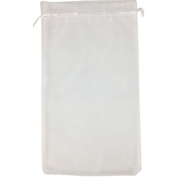 Saco de Organza Branco 20X35CM Pacote com 10