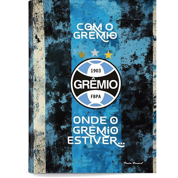 Caderno Brochurão Capa Dura Gremio 80 Folhas Pacote com 05