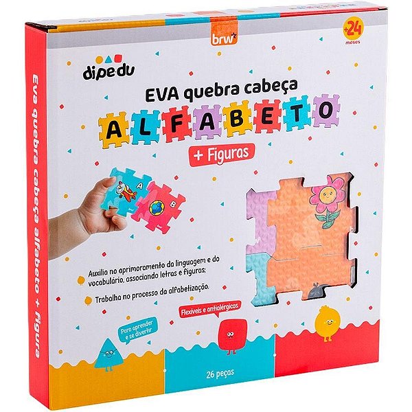 Brinquedo Pedagógico EVA Dipedu QUEBRA-CABEÇA ALFAB.26P