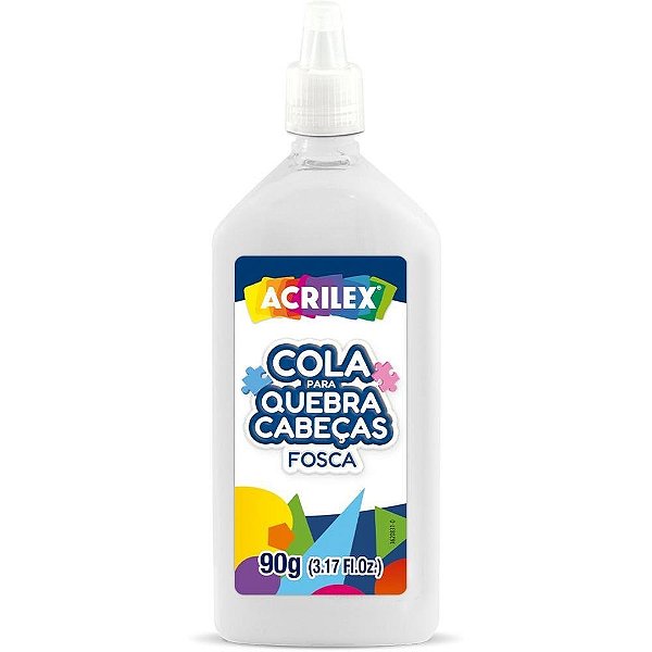 Cola para Quebra Cabeça Brilhante 90G. Pacote com 04