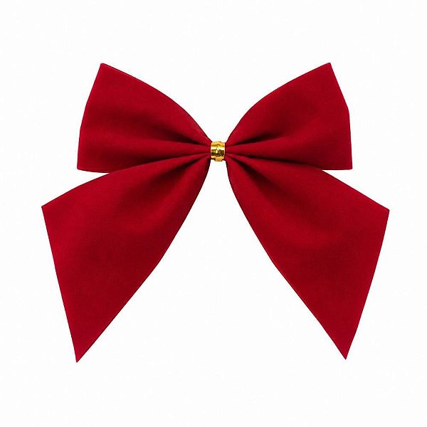 Artigo para Decoração Natal Enfeite Laço 8,5CM Vermelho Pacote com 06