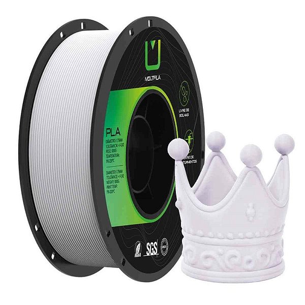 Filamento 3D PLA Matte Branco PLA 1 Kilo Rolo