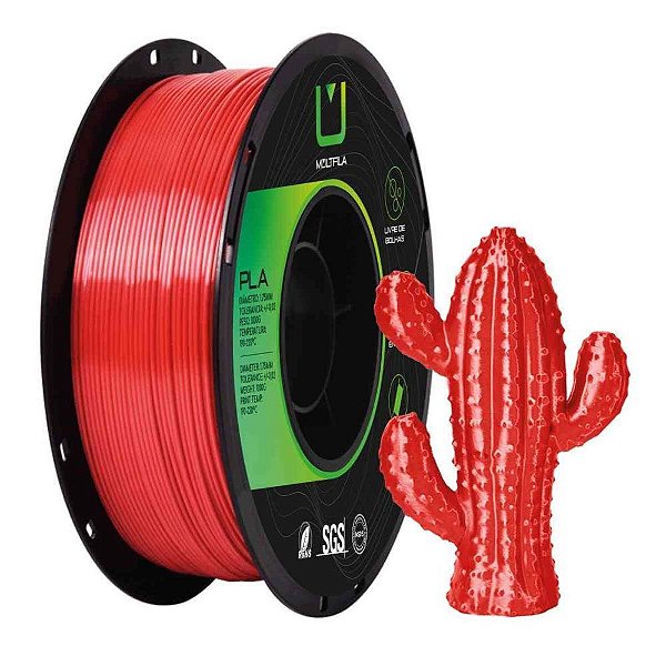 Filamento 3D PLA SILK Vermelho Rolo