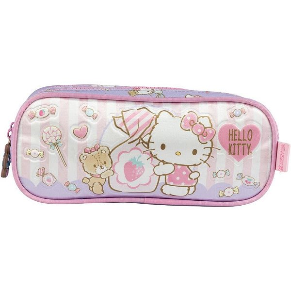 Estojo Duplo Hello KITTY R Rosa