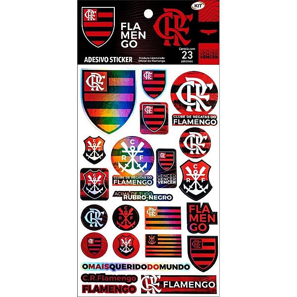 Adesivos Decorados Flamengo Holográfico Cartela