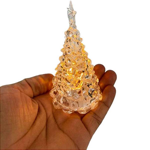 Artigo para Decoração Natal Mini árvore LUZ AM. 6X10,5CM