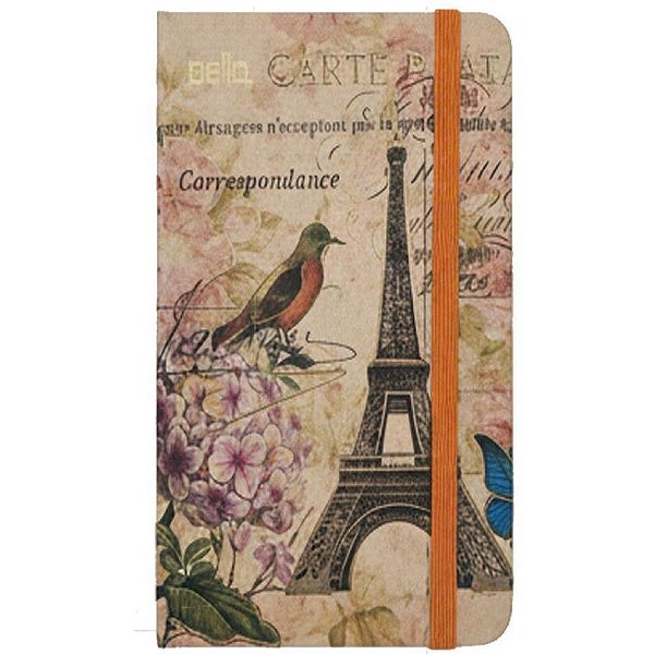 Caderneta Paris Giftnote 96 Folhas 14X8CM