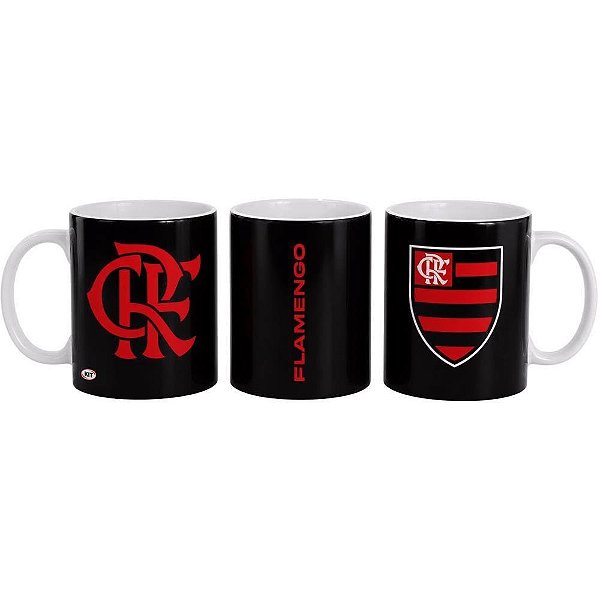 Caneca Decorada Flamengo Porcelana 300ML