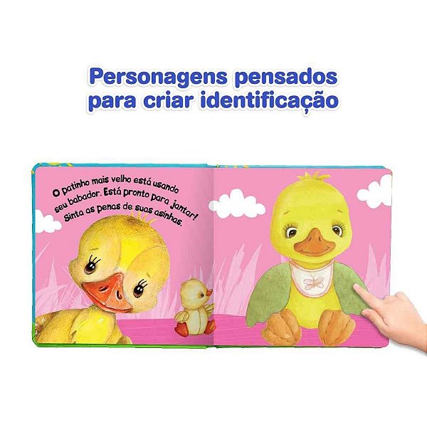 Livro Infantil Ilustrado Toque e Sinta Amigos da Fazend