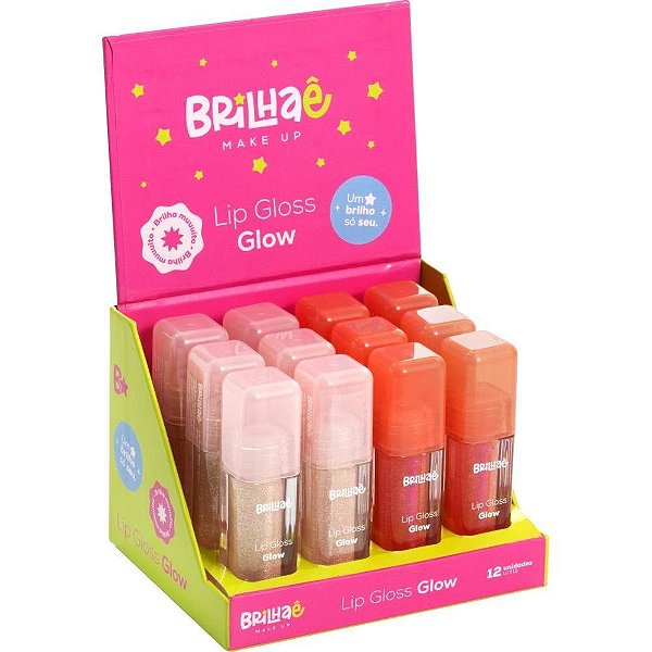 Maquiagem e Beleza Brilhae LIP GLOSS GLOW 6ML Display com 12