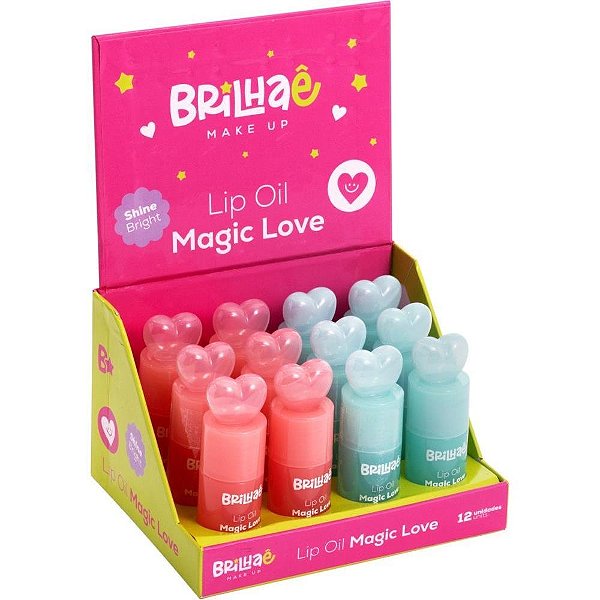 Maquiagem e Beleza Brilhae LIP OIL Magic Love 4,2 Display com 12