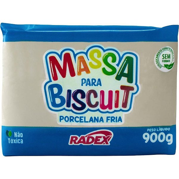 Massa de Porcelana Fria Biscuit 900G. Natural