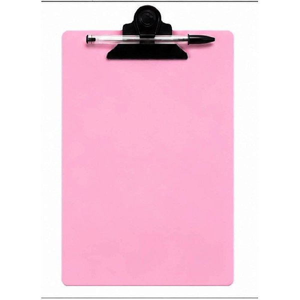 Prancheta Plástica Pranclip A4 Prend.plast.rosa