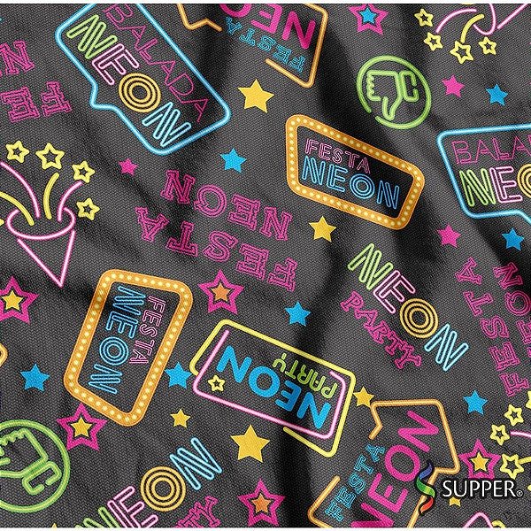 TNT Estampado 1,40M 40G Festa Neon RL-25MTS