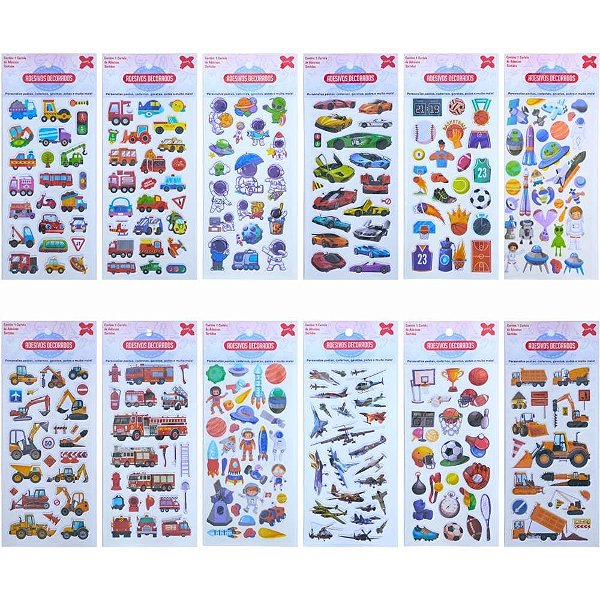 Adesivos Decorados 10X24CM. BOY KIDS Cart.sortida PCT.C/24