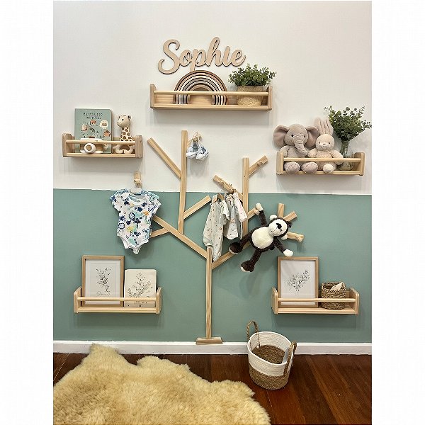 Árvore gancho, decoração para quarto infantil