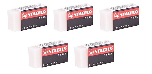 Kit 5 borrachas Stabilo Supreme Pequena 1196C