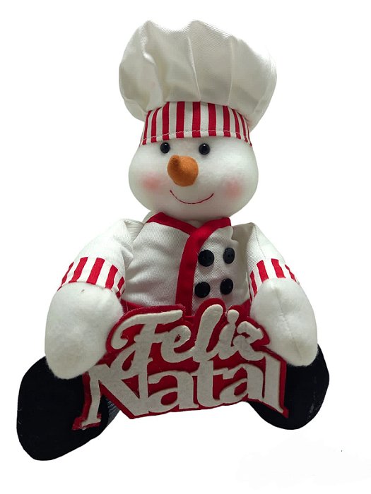 Boneco de Neve Sentado Feliz Natal