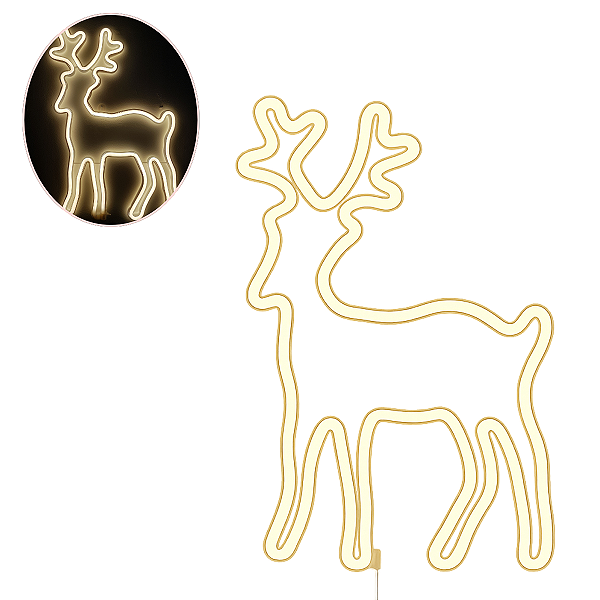 Rena Natal LED Neon Bco Quente Bivolt Externa/Interna 40cm