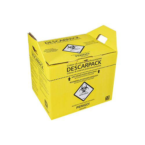 Caixa Coletora 13 Litros para Resíduos Perfurocortantes - DESCARPACK