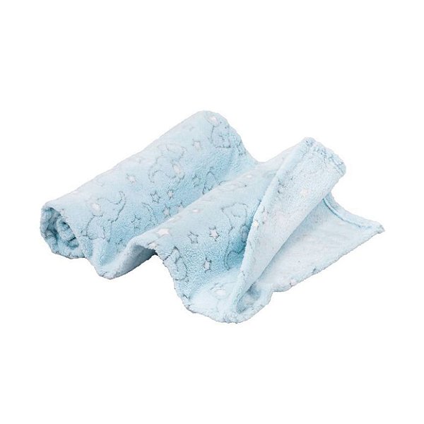 Cobertor Infantil Manta Clingo C7012 Elefante Azul