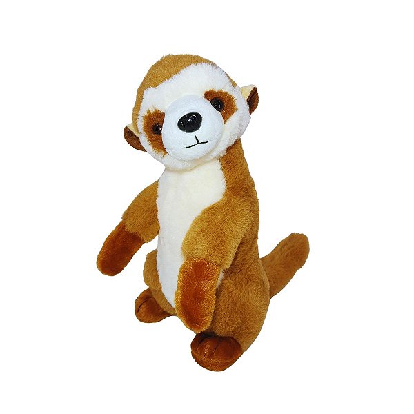 Pelúcia Suricato Fizzy 29cm Macia e Realista para Crianças e Decoração