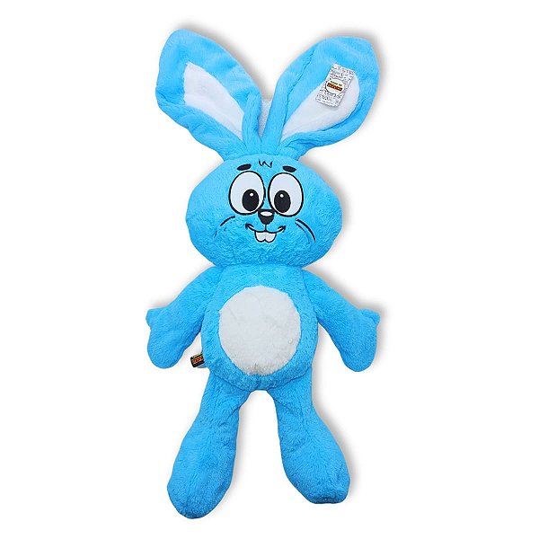 Coelho de Pelúcia Sansão Turma da Mônica Grande 100cm Azul Antialérgico Licenciado e Fofo