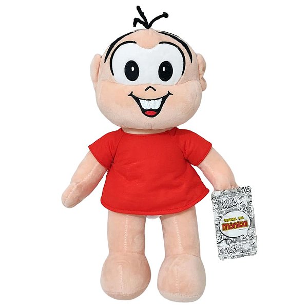 Boneca de Pelúcia Mônica 35cm Turma da Mônica Original e Licenciada com Tecido Antialérgico