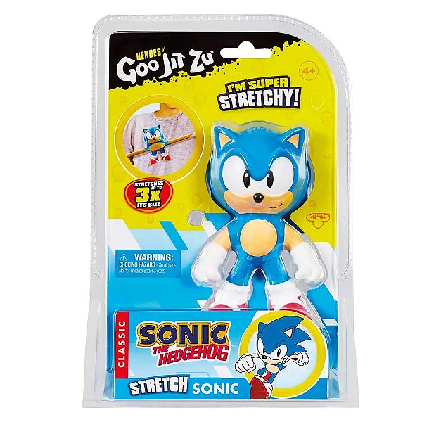 Boneco Elástico Sonic Stretch Azul Heroes Of Goo Jit Zu Sunny 2699 – Estica Até 3x o Tamanho