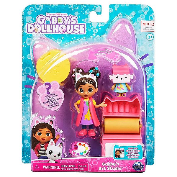 Gabby's Dollhouse - Conjunto com Boneca - Estúdio de Artes 3070