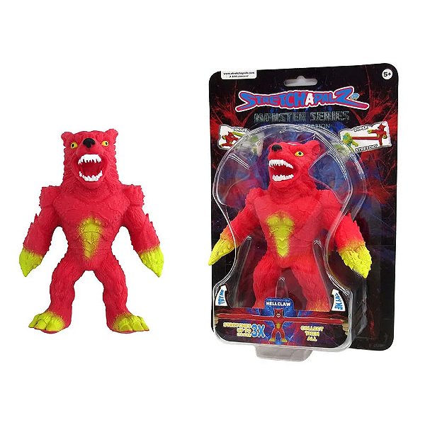 Boneco Que Estica Stretchapalz Monster Series 2955  Hellclaw