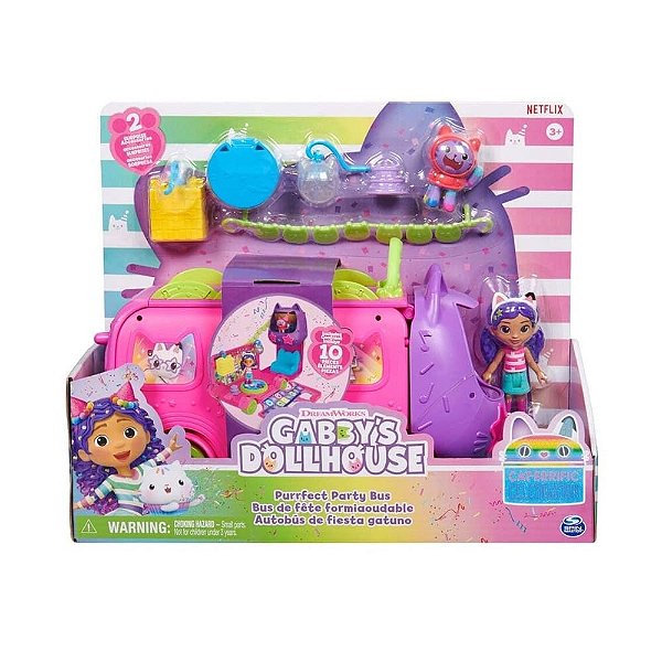 Boneca A Casa Mágica de Gabby Ônibus de Festa DJ Catnip 3912