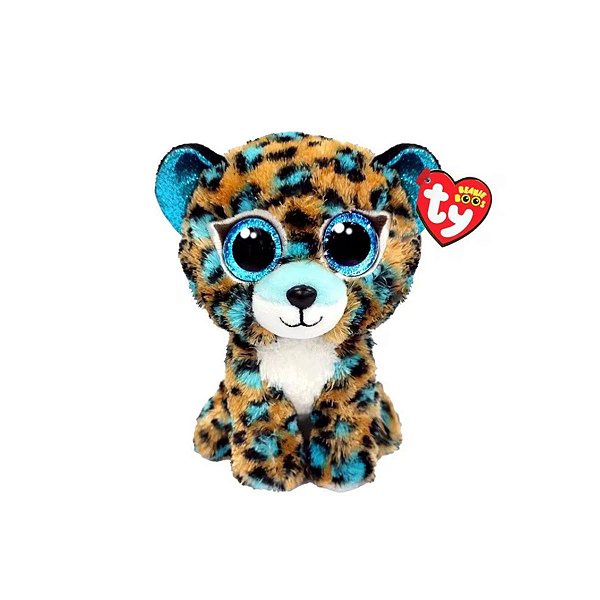 Bicho de Pelúcia Ty Beanie Boos 44098 Leopardo Azul Cobalt