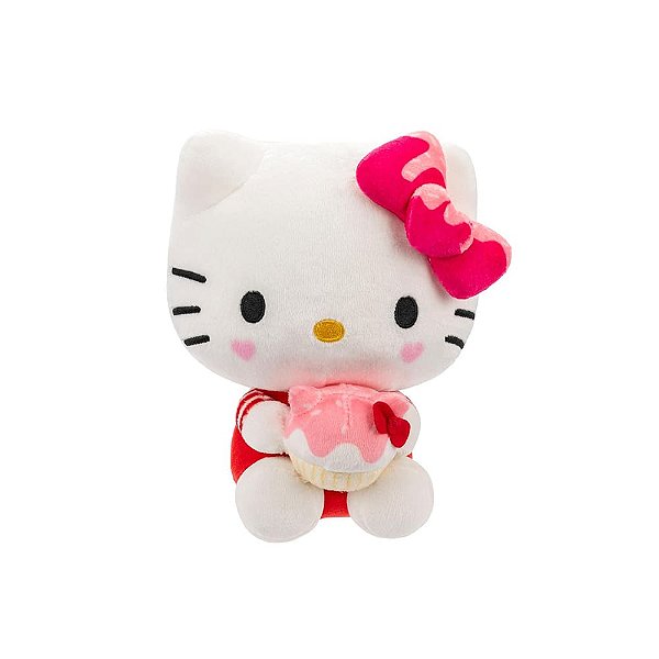 Bicho de Pelúcia Hello Kitty e Amigos Sunny 3874 Cupcake Sanrio Original com 18cm de Altura